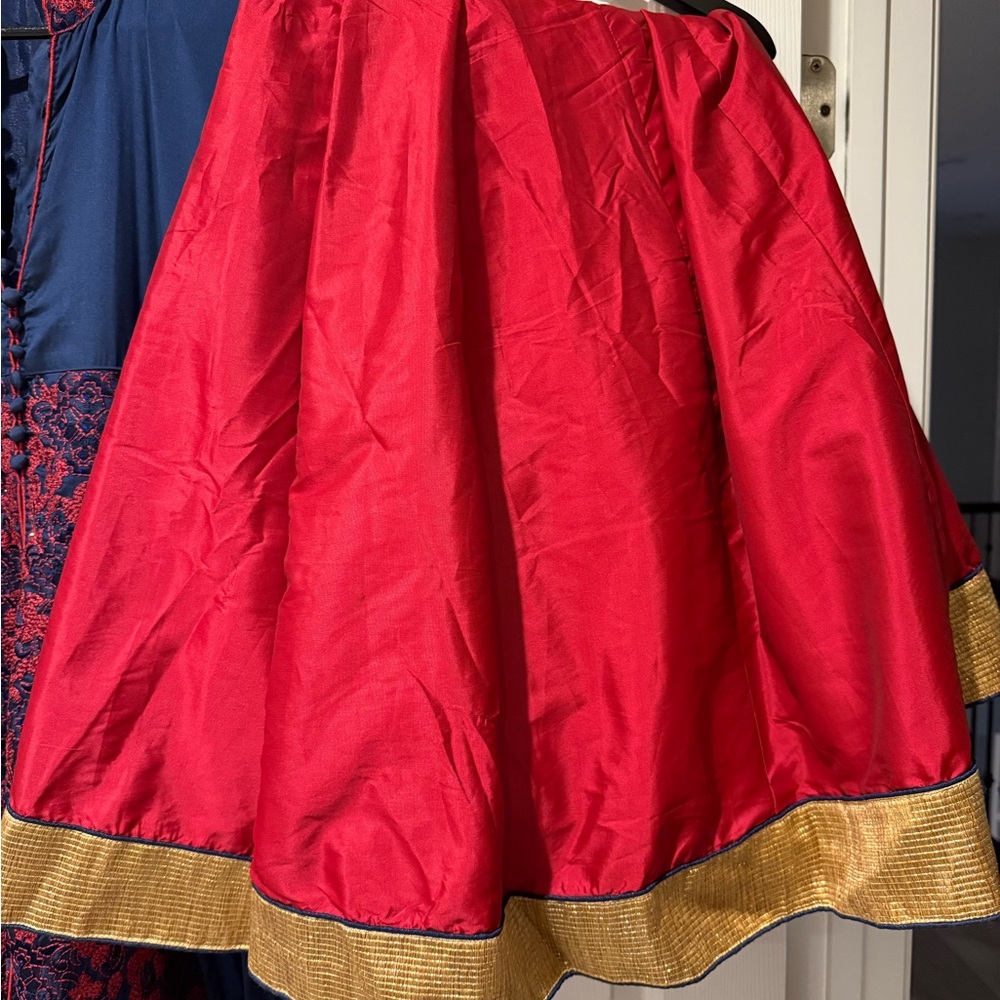 Elegant Red and Gold Women's Skirt